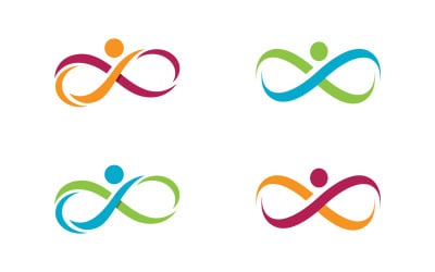 Healthy life Human fit sport logo sign illustration v.236