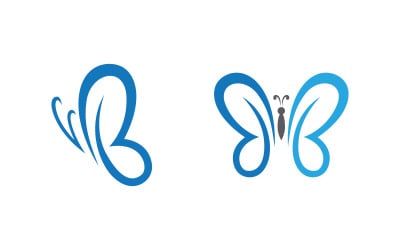 Modèle de conception d&amp;#39;icône de logo vectoriel Butterfly Beauty v.10