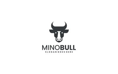 Monochrome Bold Bull Logo Design