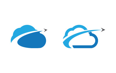 Projekt ilustracji ikony chmury Szablon logo v.15
