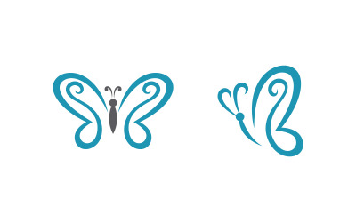 Шаблон дизайна векторного логотипа Butterfly Beauty v.9