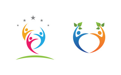 Zdrowe życie Ludzkie logo sportowe ilustracja v.237