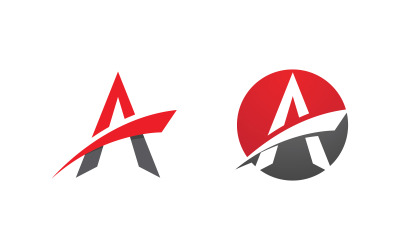 A Harfi İş Konsepti tasarımı Logo Şablonu v.103