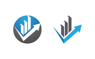 Business growth Finance concept logo illustration design v.101