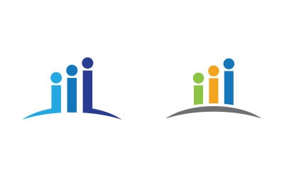 Business growth Finance concept logo illustration design v.99
