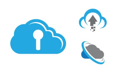 Cloud icon illustration design Logo template v.18
