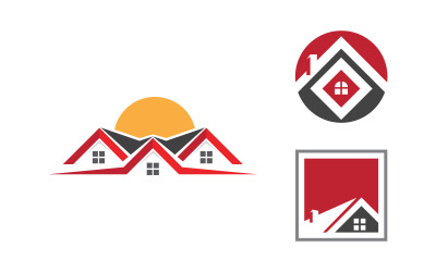 Ev Mülkiyet kavramı simge logo şablonu v.125