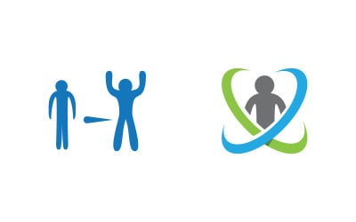 Healthy life Human fit sport logo sign illustration v.228