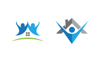 Szablon logo ikony koncepcji nieruchomości domu v.116