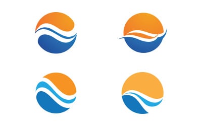 Water wave liquid vector Logo illustration design V1.205