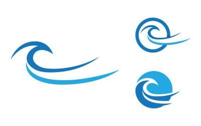 Water wave liquid vector Logo illustration design V1.207