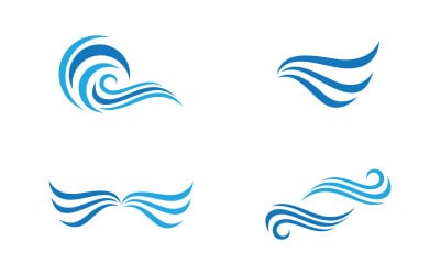 Water wave liquid vector Logo illustration design V1.221