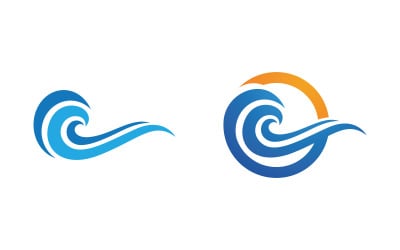 Water wave liquid vector Logo illustration design V1.223