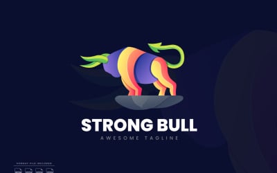 Bull Gradient Logo Template