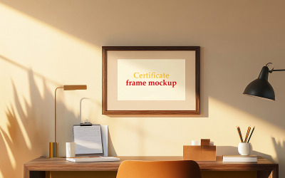Certyfikat Ramka Mockup PSD Edytowalny Dyplom i Nagroda Realistyczny Certyfikat Ramka Mockup