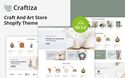 Craftiza - Boutique d&amp;#39;artisanat artisanal (thème réactif Shopify 2.0)