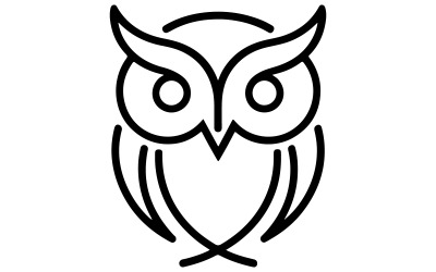 Ein minimalistisches Logo-Design einer Eule