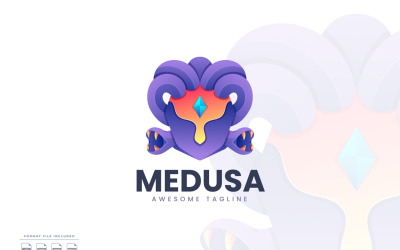 Medusa-Farbverlaufslogo-Vorlage