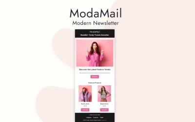 ModaMail: Plantilla elegante y adaptable para boletín informativo de moda