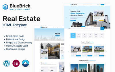 Bluebrick - Real Estate & Property Agent WordPress Theme