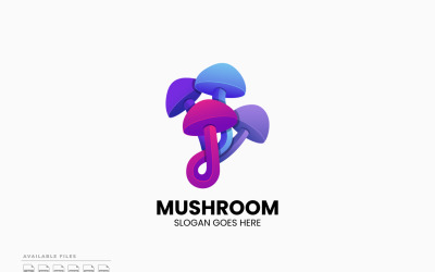 Buntes Logo mit Pilz-Farbverlauf