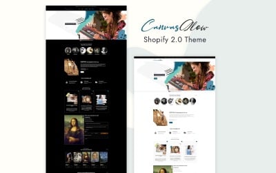 Canvas Glow – Shopify 2.0-tema för konstnärer, gallerier och online-målningsbutiker