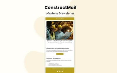 ConstructMail – Construction Company Newsletter Template
