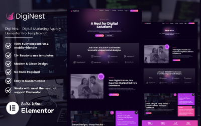 Diginest – Digital Marketing & Creative Agency Elementor Template Kit