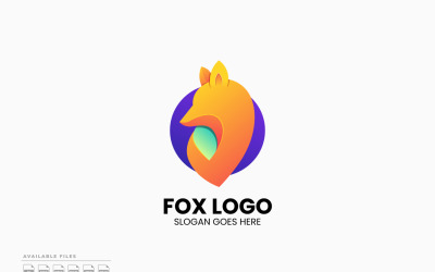 Fox Moderne bunte Logo-Vorlage
