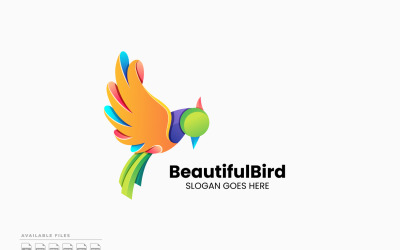 Güzel Kuş Gradyan Renkli Logo