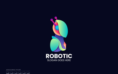 Logo dégradé coloré de robot