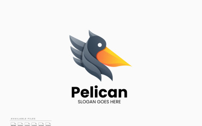 Логотип градиентного цвета Pelican