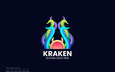 Logotipo colorido degradado de Kraken