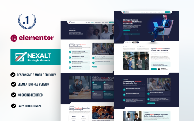 Nexalt - Комплект шаблонів Elementor для бізнес-консалтингу