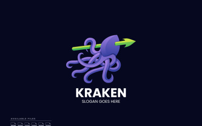 Plantilla de logotipo colorido de Kraken