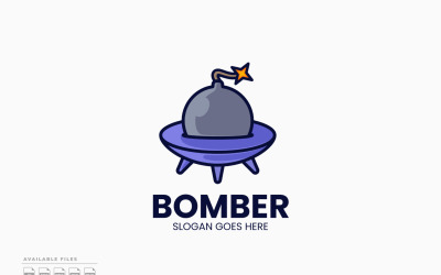 Bomber Space Logo Template Vector Design