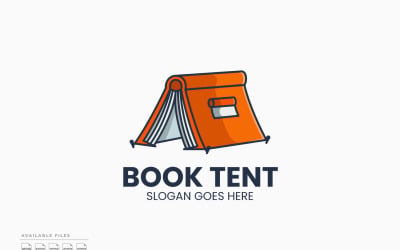 Book Tent Logo Template Vector Design