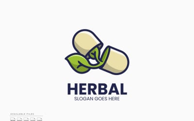 草药标志模板矢量设计
