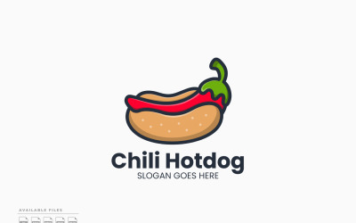 Chili Hotdog Logo Template Vector Design