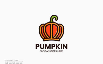 Crown Pumpkin Logo Template Vector Design
