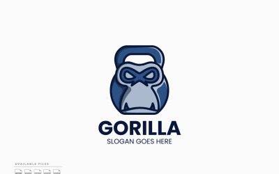 Gorilla Gym Logo Sjabloon Vector Ontwerp