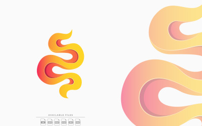 Illustration du logo coloré de la flamme