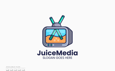 Juice Media Logo Sjabloon Vector Ontwerp