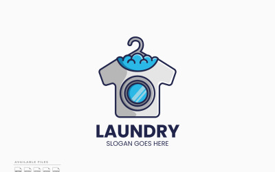 Laundry Logo Template Vector Design