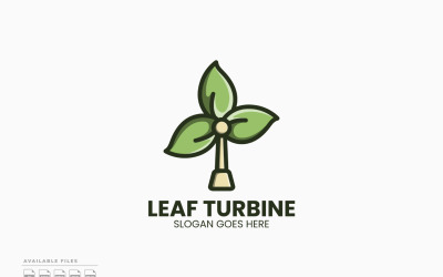 Leaf Turbine Logo Template Vector Design
