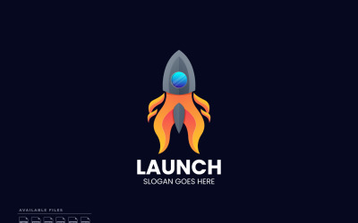Rocket Colorful Gradient Logo