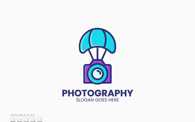 Шаблон логотипа для фотографии на воздушном шаре Векторный дизайн