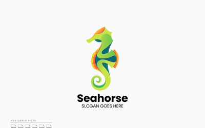 Seahorse Colorful Gradient Logo