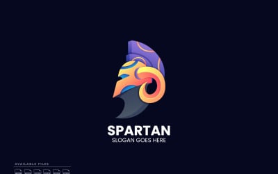 Spartanisches buntes Farbverlaufslogo