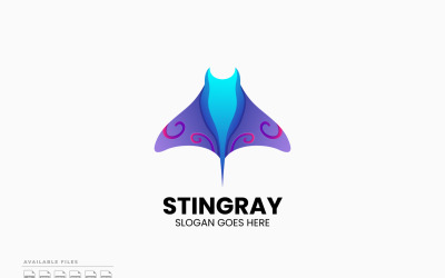Stingray Gradient Renkli Logo Şablonu